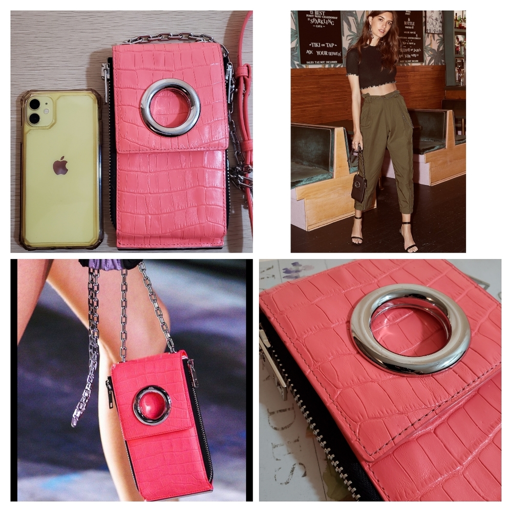 LOWEST PRICE Alexander Wang Riot Leather Crossbody Bag In Pink